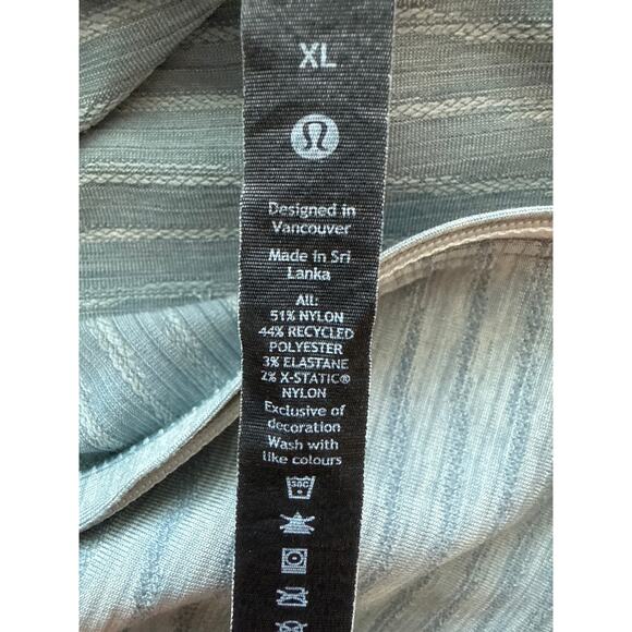 Lululemon Metal Vent Tech 1/2 Zip‎ Sweatshirt Wave Fade Chambray Size XL - Picture 8 of 11